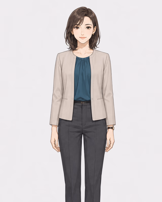 佐伯ゆかの全身基準立ち絵